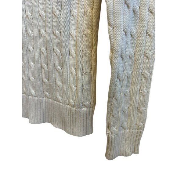 Lauren Ralph Lauren V Neck Cricket Sweater Cable Knit Sz Large NEW Golf Preppy - Picture 6 of 10